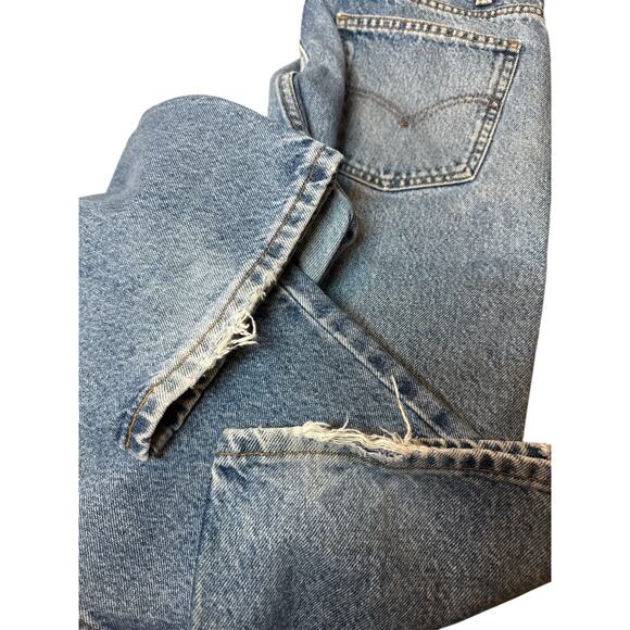 Levi's Vintage 505 Regular Fit Straight Leg Men's W36 L34 Orange Tag Denim Jeans - Picture 7 of 9